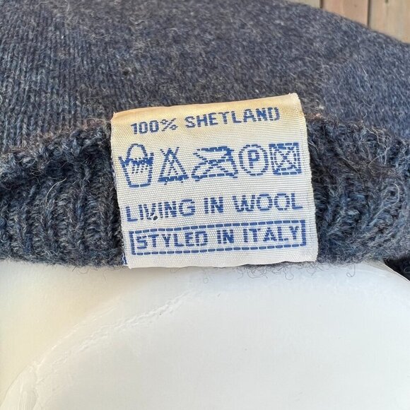 Vintage 90s V-Neck Geometric Print Grandpa Dad Sweater - Picture 7 of 10